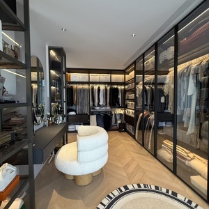 Armario Moderno de Madera BALOM <span class=keywords><strong>con</strong></span> Estantes Ajustables, Cajones y Contenedores de <span class=keywords><strong>Tela</strong></span> para Almacenamiento, Maximiza el Espacio - Product Image 2