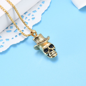 Colgante de calavera de urna de acero inoxidable, joyería de cremación, utilizado para conmemorar a mascotas, gatos y perros/recuerdos humanos con kit de relleno - Product Image 5