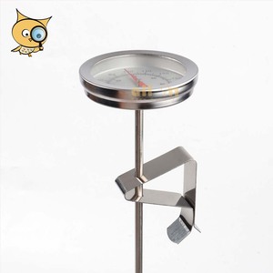 Venta caliente Sonda de horno de barbacoa de acero inoxidable Cocina Comida Cocinar Cerveza Elaboración Termómetro bimetálico con clip - Product Image 3