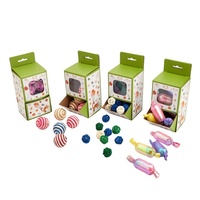 Coffret Cadeau Jouets pour Chat en Forme de Dessin Animé – Nylon, Sisal, Plastique – Pour le Nettoyage des Dents, Soulagement de l'Ennui, Jeu Interactif, Sécurité Garantie