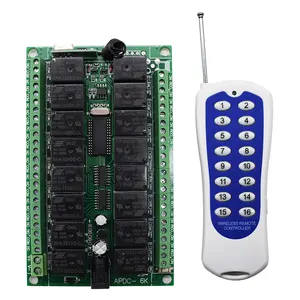 DC12V 24V 16CH 1000M Long Range Radio Controller RF Wireless Remote Control Switch System 16 Channel 16 Gang Transmitter 433MHz