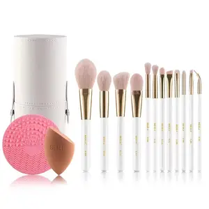 BEILI rosa Set di pennelli per il trucco di lusso Kit professionale vegan eye make up pennelli per il trucco private label set basso mqq