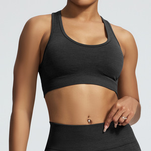 Liền mạch Activewear nhà máy tùy chỉnh của phụ nữ trở lại cắt ra Oeko-Tex liền mạch Sport <span class=keywords><strong>Bra</strong></span> đẩy lên Yoga Áo ngực thể thao cho phụ nữ Thượng Hải - Product Image 3