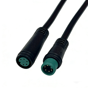 <span class=keywords><strong>สาย</strong></span>เชื่อมต่อแบบ M8 5 ขา ชนิด Juliet Connector  กันน้ำ IP65  แบบตัวผู้ต่อตัวเมีย  พร้อมสาย Pigtail สำหรับจักรยานไฟฟ้าและไฟ LED Strip - Product Image 1