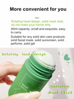 Bouteille de déodorant en plastique vide ronde personnalisable de 15 ml et 30 ml, avec applicateur stick, très vendue