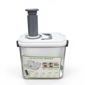 Contenitore Sottovuoto per Alimenti da 2800ML con Vassoio di Drenaggio, Contenitore per Frutta e Verdura da <span class=keywords><strong>Frigorifero</strong></span> con Pompa Manuale per Sottovuoto - Vendita all'Ingrosso - Product Image 1