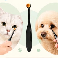 Brosse pour taches de larmes d'animaux, brosse de nettoyage des yeux pour chat et chien, applicateur de fibres douces pour éliminer les taches de larmes, outil de toilettage et de soin des yeux pour animaux