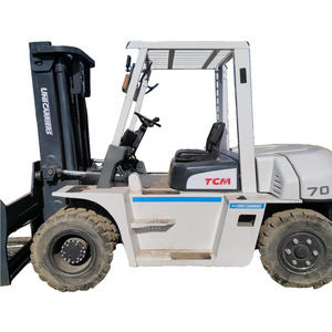 รถยก TCM FD70 7 ตัน พร้อมชุดเปลี่ยนทิศทางล้อไฮดรอลิก ยางตัน เครื่องยนต์ดีเซล Isuzu เสากระโดงสองตอน สภาพใช้งานดี นำเข้าจากญี่ปุ่น - Product Image 1