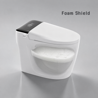 Toilette intelligente avec chasse d'eau automatique, siège chauffant, télécommande, couvercle automatique et fonctionnement sans contact par capteur