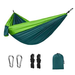 Solid Color Double Person Outdoor Furniture Parachute <b>Hammock</b> With Black Carabiner & Straps for Camping Survival Travel - Product Image 4