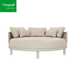 Chaise longue <span class=keywords><strong>de</strong></span> jardin moderne en <span class=keywords><strong>aluminium</strong></span> avec <span class=keywords><strong>design</strong></span> réglable résistant aux UV pour la détente en cour, la piscine et le bronzage - Product Image 3