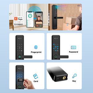 Máy ảnh điện tử xử lý khóa bảo mật cao màn hình hướng dẫn kỹ thuật số khóa tuya ứng dụng quản lý mật khẩu vân tay khóa thông minh - Product Image 2