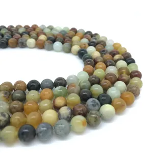 Groothandel Bloem Geel Jade 10Mm Energie Steen Losse Kralen Voor Diy Sieraden Maken