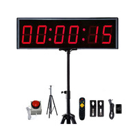Horloge numérique miniature à affichage simple face de 1,5 pouces, design moderne, minuterie de sport électrique avec affichage LED, 220 V rechargeable