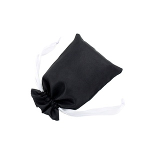 Emballage personnalisé, sac à poussière en satin noir de luxe pour bijoux, sac à main - Product Image 3
