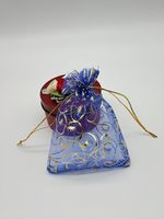 Transparente Geschenkbeutel mit Rattanmuster für Hochzeit und Babyparty, Organza-Beutel mit Kordelzug für Schmuck und Geschenke