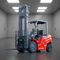Pusat Distribusi HVAC Pengangkut Beban Ban Padat Berkinerja Tinggi Liftron CPD35 Forklift Elektrik Counterbalance 3500kg