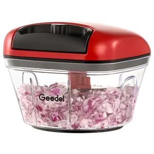 kitchen accessories manual veggie food chopper hand pull garlic press meat mixer onion garlic chopper