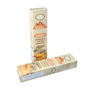 Scatola di biscotti di arachide rettangolare con stampa a colori personalizzata scatola di carta alimentare scatola di carta per imballaggio pieghevole cioccolato scatole di carta