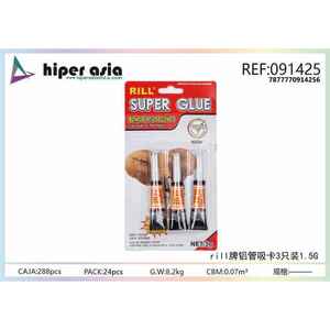 Paquete de 3 tubos de unión rápida de 15g Super Glue para reparaciones rápidas - Product Image 1