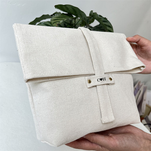 Bolsa Cosmética de Lona de Algodón Gruesa con Logotipo Personalizado CH, Nuevo Diseño de Sobre Plegable para Ropa, Regalos y Empaque - Product Image 2