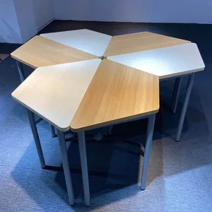 Materiale didattico tavolo da studio in legno progetta un moderno banco di scuola universitaria