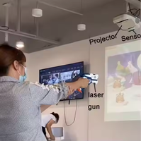 Jeu de tir mural interactif pour enfants, parc d'attractions, zone de jeux, jeu de mur de destruction de balles, système de jeu mural interactif, pistolet à gel souple, jouet de tir