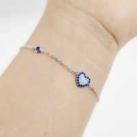 Bracelet Cœur Entrelacé Entièrement Pavé de Zircons, Bijou Tendance pour Femme, Accessoire de Mode Quotidien pour Femme, Vente en Gros