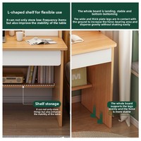 Ensemble de chaise de bureau moderne et simple avec bibliothèque intégrée pour la maison, la chambre à coucher, l'apprentissage et l'écriture des étudiants, petite table pour ordinateur de bureau