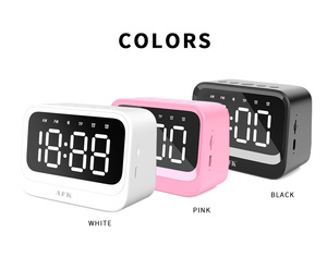 Aparatos electrónicos Mini reloj despertador digital Altavoz <span class=keywords><strong>Bluetooth</strong></span> <span class=keywords><strong>con</strong></span> tarjeta TF Reproducción manos libres hablando altavoz de reloj inalámbrico - Product Image 5