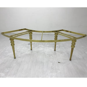 Mesa de <span class=keywords><strong>boda</strong></span> de media luna de cristal blanco, estilo Simple, novedad, 2022 - Product Image 2