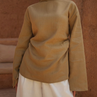 Haut en lin d'été de qualité supérieure pour femme musulmane, chemisier élégant à manches longues, tunique modeste de style arabe de Dubaï pour le hijab 2026