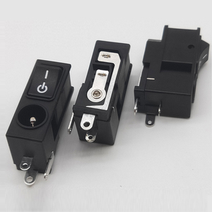 5521 DC SOCKET WITH ROCKER SWITCH Power Jack Female Socket 12v 2.1mm Dia. DC Jack with On-off Switch Female Socket - Product Image 1