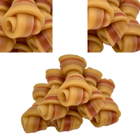 Friandises dentaires pour chiens en gros, bicolores, à base de viande de poulet - Friandises sans céréales de haute qualité pour des dents propres - Prix usine pour l'exportation