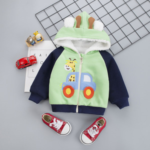 Vêtements pour enfants nouveau-nés en gros, vêtements pour garçons, mode décontractée, manteau en fourrure chaud d'hiver - Product Image 2