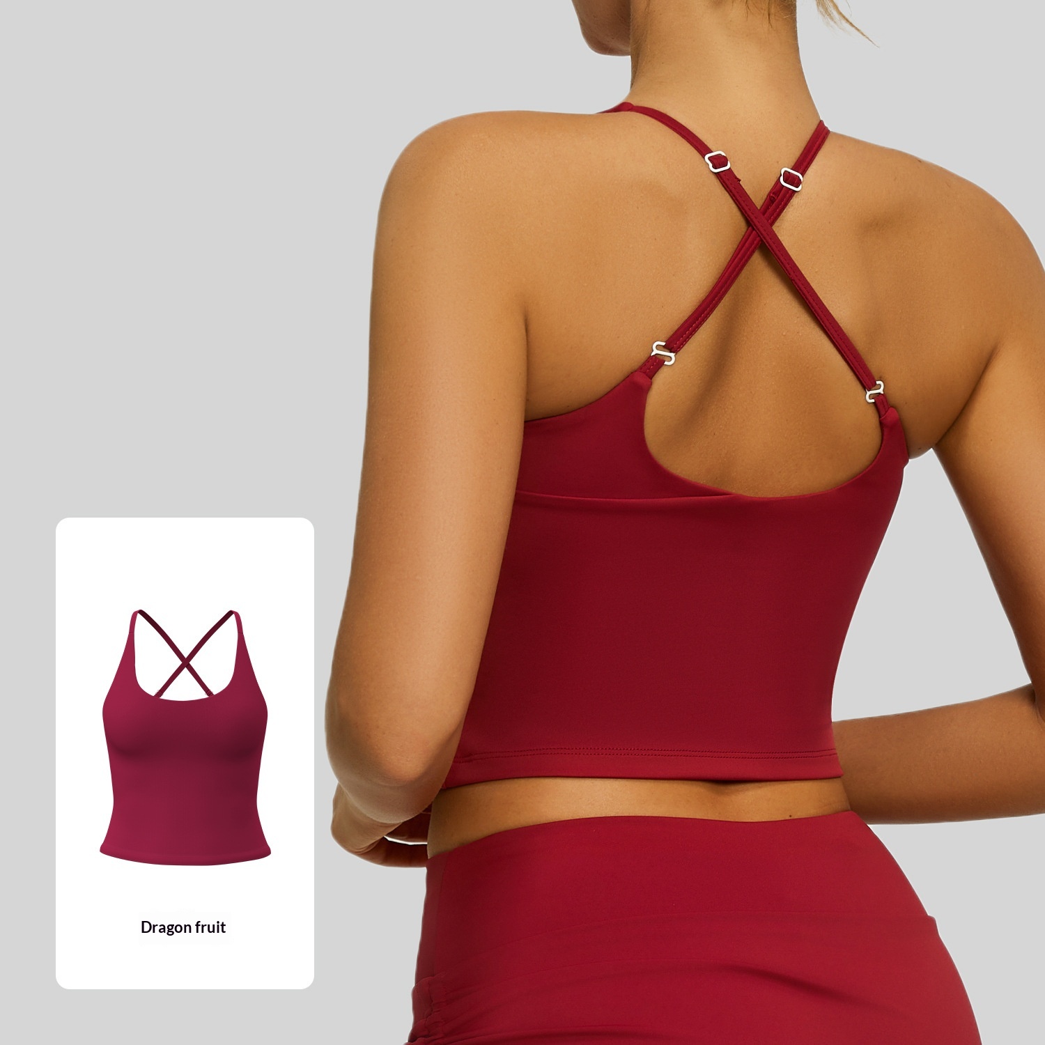 New Solid Pattern Simple Design Yoga Vest Breathable Spandex/Nylon Sleeveless Tank Top Sling Bra Sports Underwear for Women