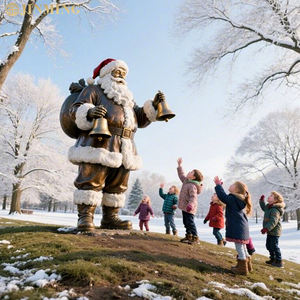 Decoração exterior do pátio do Natal: Escultura do Papai Noel do molde, escultura do cobre do molde, <span class=keywords><strong>bronze</strong></span> figura escultura - Product Image 4