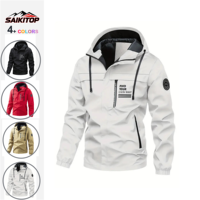 Veste pour homme printemps-automne, veste décontractée d'extérieur imperméable et coupe-vent, coupe-vent
