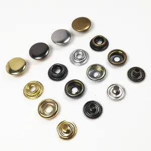 Drukknop 12.5Mm Metalen Jeans 15Mm Stalen Knopen Drukknop Aangepast Voor Leren Stoffen Tassen Jassen Snap 4 Delen Drukknop