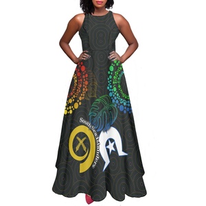 <span class=keywords><strong>Torres</strong></span> Strait Islands estampado sin mangas A-Line vestidos de mujer personalizado Dropshipping elegantes vestidos largos para chicas adolescentes fiesta 2024 - Product Image 1