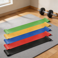Banda de Resistencia para Ejercicios, 5 Niveles, Set de Bandas de Ejercicio para Entrenamiento de Fuerza de Piernas en Interiores y Exteriores