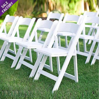 Chaises pliantes Wimbledon en résine plastique pour événements, mobilier de salle de mariage personnalisé, chaises pliantes d'extérieur pour fêtes