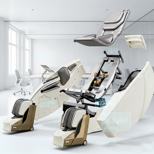 Foldable 3D Full Body Zero Gravity Massage Chair USB-Powered Lithium Battery Infrared Physiotherapy Compact Design Small Spaces