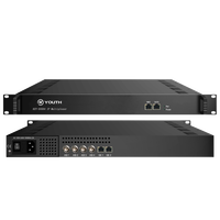 Multiplexeur IP HZY-D3504, 4 ports ASI bidirectionnels, 513 entrées IP, 5 sorties MPTS, remappage PID, ajustement PCR pour centre de diffusion CATV