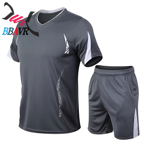 Summer Quick-Dry Fitness T-Shirt Shorts Suit Sportswear Loose Running Men's <b>Plus</b> <b>Size</b> Two Piece Set Training Tracksuit for Men - Product Image 1
