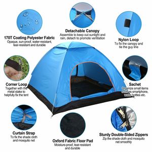 Tienda de campaña ultraligera <span class=keywords><strong>plegable</strong></span> para exteriores grande personalizada, tienda de campaña emergente glamping, tienda de campaña de lujo impermeable con cama - Product Image 5