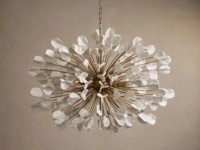 Lustre en laiton à pétales de céramique italiens faits à la main, luminaires suspendus de haute qualité pour salon, maison, restaurant, mariage, branches