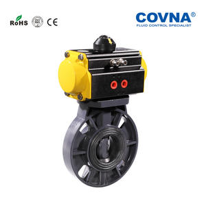 Válvula de Mariposa Neumática de Doble Acción Personalizable de Tipo Wafer de UPVC, Sellado Suave para Ácidos y Álcalis, Cierre Rápido Eléctrico para Petróleo - Product Image 2