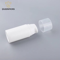 Vente flash - Flacons sans air en plastique personnalisés de 30 ml, 50 ml, 80 ml, 100 ml, 150 ml, 200 ml avec pompe pour emballages cosmétiques, lotions, crèmes