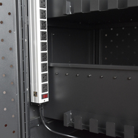 Station de charge multi-appareils, armoire de charge 16+16 ports avec PDU, chariot métallique USB mobile pour les écoles, les bureaux, les iPad, les ordinateurs portables, les tablettes